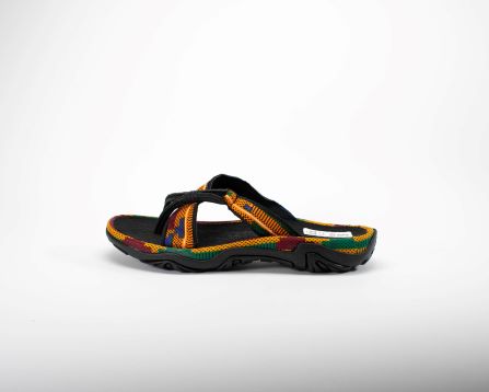 Gya kente print sandal for men red side view