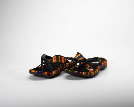 red kente print obpapa sandal top view