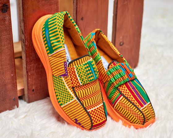 Men's | Asafo Kente Print Shoe with Arch Support-Step Into Style