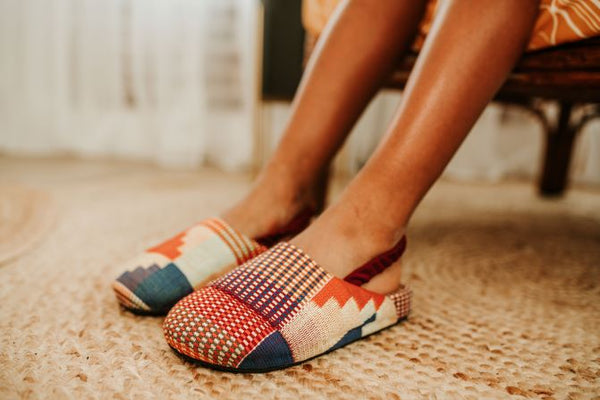 Men's | Famami Kente Hand-Woven Mule With Arch Support