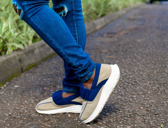 Women’s | Kade Tan with Indigo Trim Handwoven Comfort Shoes – Artisanal Design Meets Every Day Ease