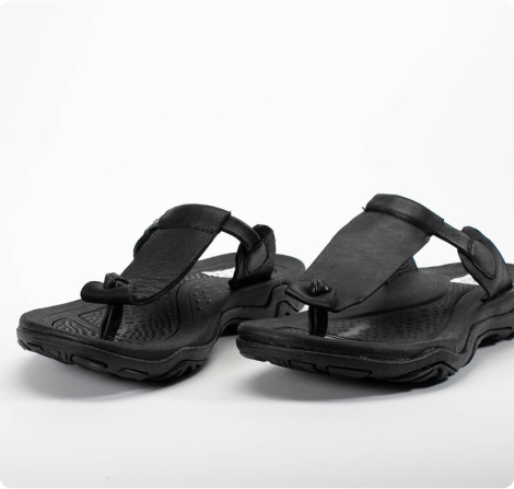 Men's | Akwaaba Check Me Out Leather Sandal With Arch Support