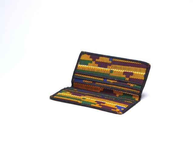 Kente print big wallet top view